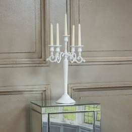 Glossy White Medium Candelabra Medium Candelabra UK