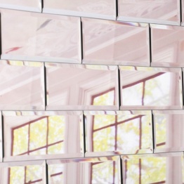 Metro Silver Venetian Bevelled Wall Tiles Wall Tiles UK