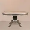 Round Painted Aged Grey Pedestal Base 150cm Dining Table Dining Table UK