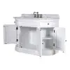 Marie White Sink Unit With Mirror With Mirror UK