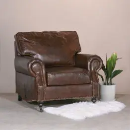 Vintage Brown Leather Armchair Leather Armchair UK