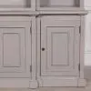 Ambroise Large Breakfront Distressed Painted Grey Dresser Bookcase Dresser Bookcase UK
