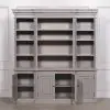 Ambroise Large Breakfront Distressed Painted Grey Dresser Bookcase Dresser Bookcase UK