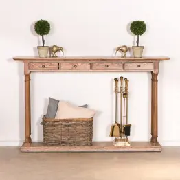 Oak Slim Console Table Console Table UK