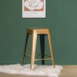 Metal Brushed Brass Gold Medium Bar Stool Bar Stool UK