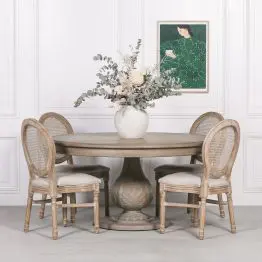 Acorn Pedestal Round Large 150cm Washed Dining Table Dining Table UK