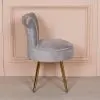 Amour Velvet Light Grey Gold Legs Upholstered Bedroom Chair Bedroom Chair UK