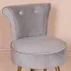 Amour Velvet Light Grey Gold Legs Upholstered Bedroom Chair Bedroom Chair UK