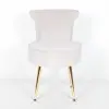 Amour Velvet Light Grey Bedroom Chair Bedroom Chair UK