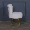 Amour Velvet Light Grey Gold Legs Upholstered Bedroom Chair Bedroom Chair UK