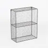 Industrial Metal Wire 2 Tier Black Shelf Rack Vintage Retro Style Wall Mounted Wall Mounted UK