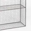 Industrial Metal Wire 2 Tier Black Shelf Rack Vintage Retro Style Wall Mounted Wall Mounted UK