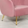 Adeline Pink Velvet Tub Armchair Tub Armchair UK