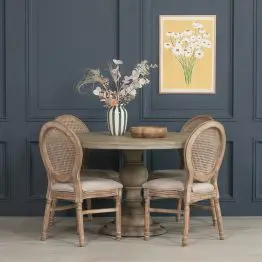 Bastienne Wooden Round 147cm Dining Table Dining Table UK