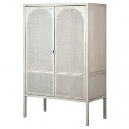Nordic White Wash Rattan Wardrobe Rattan Wardrobe UK
