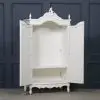 French Wardrobe White Mirrored Double Armoire Wardrobe Armoire Wardrobe UK