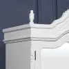 French Wardrobe White Mirrored Double Armoire Wardrobe Armoire Wardrobe UK