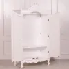 French Wardrobe White Mirrored Double Armoire Double Armoire UK