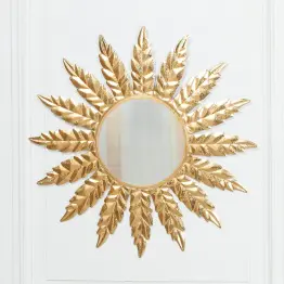 Ayla Round 48cm Sunflower Gold Finish Wall Mirror (Copy) Mirror (Copy) UK