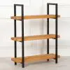 Rustic Wooden Industrial 3 Tier Bookcase Shelving Bookcase Shelving UK