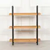 Rustic Wooden Industrial 3 Tier Bookcase Shelving o Shelving o UK