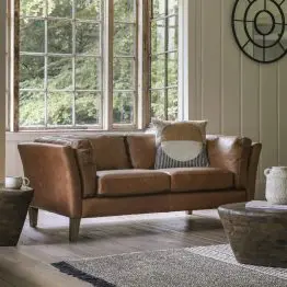Ginevra 2 Seater Brown Leather Sofa Leather Sofa UK