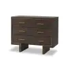Ninon Dark Brown Ash Veneer Small Chest Of Drawers Of Drawers UK