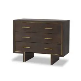 Ninon Dark Brown Ash Veneer Small Chest Of Drawers Of Drawers UK