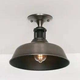Contemporary Brushed Dark Silver Pendant Ceiling Light