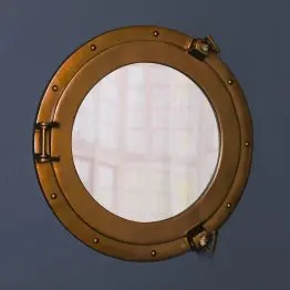Porthole Nautical Large Antiqued Brass Wall Mirror Wall Mirror UK