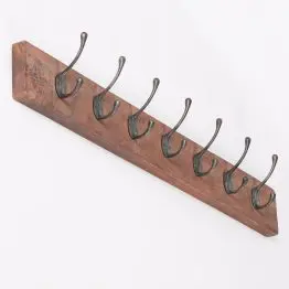 Vintage 7 Hooks Rack Wooden Wall Coat Hanger Coat Hanger UK