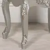 French Silver 2 Drawer Bedside Table Bedside Table UK
