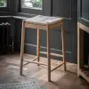 Ida Black Velvet Bar Stool With Studs With Studs UK