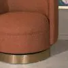 Veira Boucle Burnt Orange Swivel Occasional Chair Occasional Chair UK