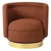 Veira Boucle Burnt Orange Swivel Occasional Chair Occasional Chair UK