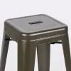 Industrial Style Aged Zinc Effect Medium Metal Bar Stool Bar Stool UK
