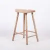 Farmhouse 70cm Tractor Style Acacia Wooden Seat Rustic Bar Stool Bar Stool UK