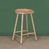 Farmhouse 70cm Tractor Style Acacia Wooden Saddle Seat Bar Stool Bar Stool UK