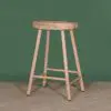 Farmhouse 70cm Tractor Style Acacia Wooden Saddle Seat Bar Stool Bar Stool UK