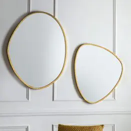 Marjo Freeform Gold Finish Frame Wall Mirror Wall Mirror UK