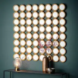 Klervi Circle Design Deco Wall Mirror Wall Mirror UK