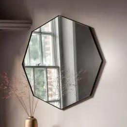 Minna Black Octagon Wall Mirror Wall Mirror UK