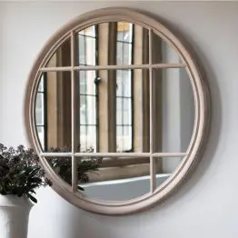 Taupe Round Window Mirror Window Mirror UK
