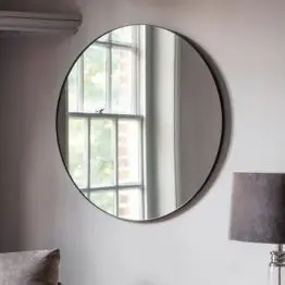 Minna Round Black Wall Mirror Wall Mirror UK