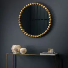Zora Bobble Round Gold Wall Mirror Wall Mirror UK