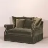 Large Forest Green Velvet Armchair Velvet Armchair UK