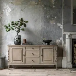 Oak Bobbin 2 Door Sideboard Door Sideboard UK