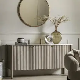 Kalea Marble Top Ribbed Sideboard Ribbed Sideboard UK