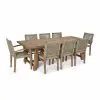 Large Solid Acacia Dining Set By Garden Trading Garden Trading UK