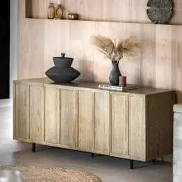 Langston Slender Plinth 4 Door Sideboard Door Sideboard UK